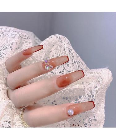 Buy SANWOOD 50Pc 3D Nail Art Bowknot Ornaments | Aurora Shiny Resin Glitter Rhinestones for DIY Manicure - International Shipping Available - Buy Online on SooperMarket.com