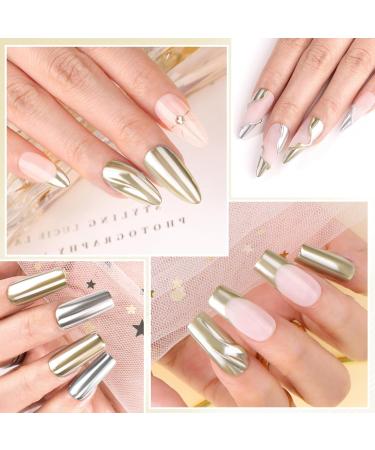 Makartt Painting Gel Nail Polish UV: Rose and Gold Chrome Mirror Metallic Effect - for Nail Art - Buy Online on SooperMarket.com