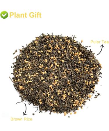 Plant Gift Brown Rice Pu'er Tea Oganic Fruit Herbal Tea All Natural Flavors Loose Leaf Pu'er Tea Brown Rice Non GMO Vegan Tea Bags Into Iced Tea & Hot Tea 70G/2.5oz - Buy Online on SooperMarket.com