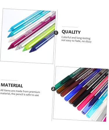 BELLIFFY 14pcs Eyeshadow Pencil Set Eyeliner Stamp Lip Liner Quick Drying Eyeliner Plastic - Buy Online on SooperMarket.com