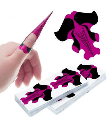  200 Pieces Nail Form Nail Art Form Guide Sticker Nail Stickers