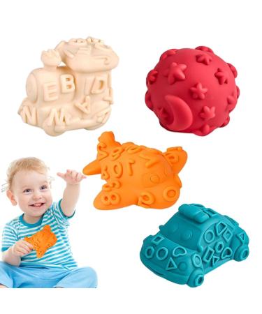 Buy Sensory Squeezing Rattling Balls - Structured Soft Massage Toys for Newborns | Ideal Multisensory Gift - Buy Online on SooperMarket.com