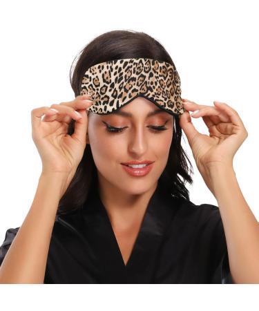 Haskirky Light Blocking Eye Mask - Adjustable Unisex Travel, Yoga, Meditation, Office Deep Sleep - Leopard Print - Buy Online on SooperMarket.com