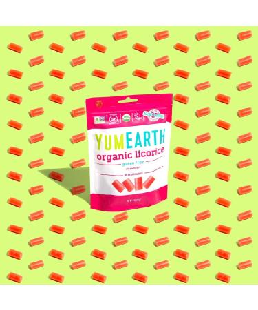 YumEarth Organic Gluten Free Strawberry Licorice - 6 Pack (5 oz each) | Allergy Friendly, Non-GMO, Vegan | No Artificial Flavors or Dyes - Buy Online on SooperMarket.com