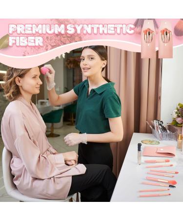 Shop Gerrii 6 Sets Travel Makeup Brush Set - Perfect Bridesmaid Gift | Synthetic Fiber Brushes for Weddings & Events - Coral Orange - Buy Online on SooperMarket.com