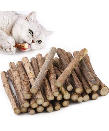 Aidiyapet Cat Catnip Sticks Cat Chew Sticks Cat Catnip toys Matatabi Silvervine Chew Sticks Cat Dental Chews for Cat Teeth Cleaning Cat Toys for Indoor Cats 30 Count (Pack of 1)