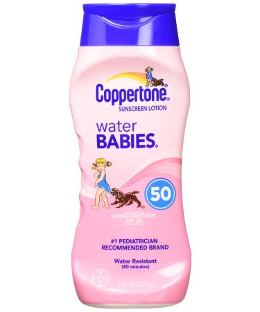 Coppertone WaterBabies Sunscreen Lotion SPF 50  8 oz 8 Fl Oz (Pack of 1)