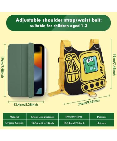 Toi Bani Toddlers Leash for Boys | Anti Lost Wrist Link 4 in 1 Child Safety Harness | Excavator&Dinosaur Design - Buy Online on SooperMarket.com