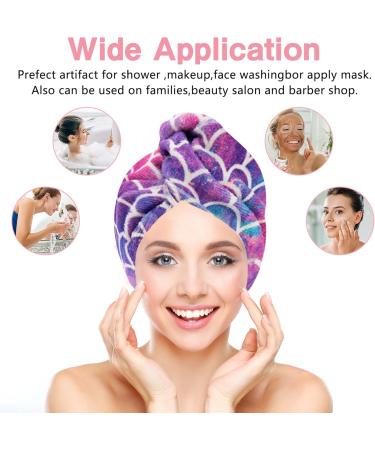 Cerulentree Hair Drying Cloth Wrap - 2 Packs Super Absorbent Hair Turban Towel for Women - Fast Drying Head Wrap for Smooth & Curly Hair - Buy Online on SooperMarket.com