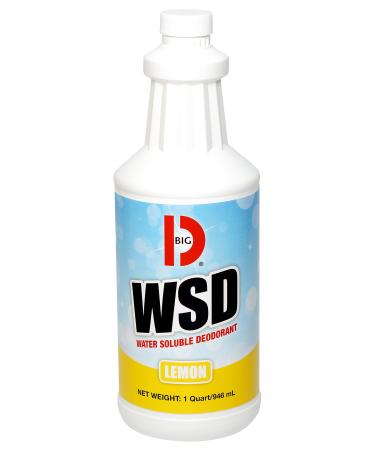 Big D 316 Water Soluble Deodorant Lemon Fragrance 1 Quart (Pack of 12) - Add to any cleaning solution - Ideal for use in hotels food service health care schools and institutions