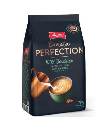 Melitta Barista Perfection 100% Brazil entire coffee beans 750g uncomfortable single-original coffee 100% Arabica beans slow drum roar crema forte starch 4 Brazil 750 g (1 Pack)