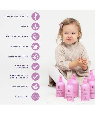 BioB Prebiotic Natural Baby Shampoo - 10oz | Gentle Cradle Cap Treatment for Newborns | Soothes Eczema, Seborrheic Dermatitis & Psoriasis | Tear-Free, Itchy Scalp Relief for Kids - Buy Online on SooperMarket.com
