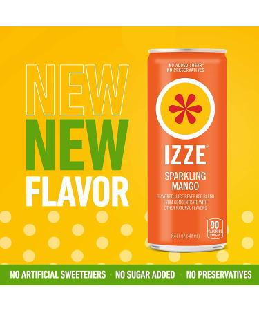 Izze Sparkling Mango Juice Beverage 8.4 Fl Oz 24 Pack - Refreshing and Delicious - Buy Online on SooperMarket.com