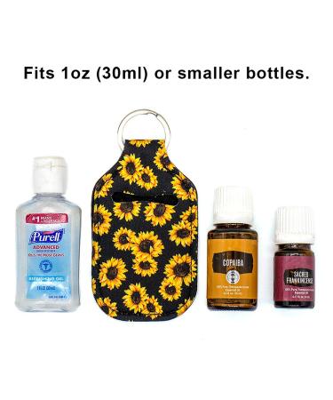 Party Girl Kim 1 oz Hand Sanitizer Holder Keychain - Sunflower Leopard Design - 3 Count Pack - Travel Size, Attach to Purse, Backpack, Diaper Bag - Key Ring & Carabiner Clip - Best for On-the-Go Protection - Buy Online on SooperMarket.com