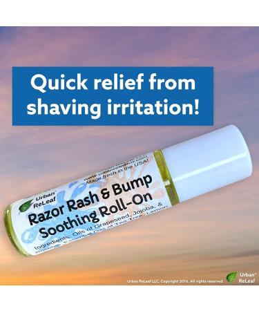 Urban ReLeaf Razor Rash Bump Soothing Roll-On - Natural Vegan Solution for Ingrown Hair, Redness, and Itchiness on Face, Neck, Bikini Line, and Body - Buy Online on SooperMarket.com