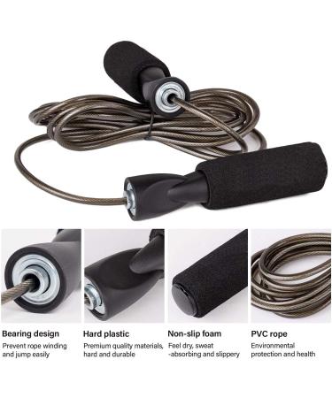 Whph Adjustable Tangle-Free Jump Rope | 8.5ft with Steel Wire for Men Women Speed Jumping, Boxing, Cardio - Buy Online on SooperMarket.com