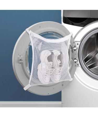 Shoe Dryer Bag - 15.7in Large Sneaker Laundry Wash Drying Bag with 15.747in Elastic Strap Adjuster for Most Dryers Door, Easy Installation - White 2pcs Belt Adjustment Range: 15.747.2in