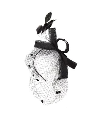 GRACEART Bowknot Fascinator Hats Veil Headband