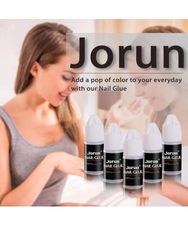 5pc Strong Nail Glue Quick Dry Professional Nail Glue for Acrylic Tips Extra Strong False Nail Glue Nail Glue Extra Strong for False Nails And Nail Gem Glue 3g*5 - Buy Online on SooperMarket.com
