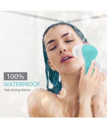 Rechargeable Facial Cleansing Spin Brush Set - 4 Exfoliating Brush Heads | Waterproof Face Spa System by CLSEVXY - Gentle Exfoliation & Deep Scrubbing - Buy Online on SooperMarket.com