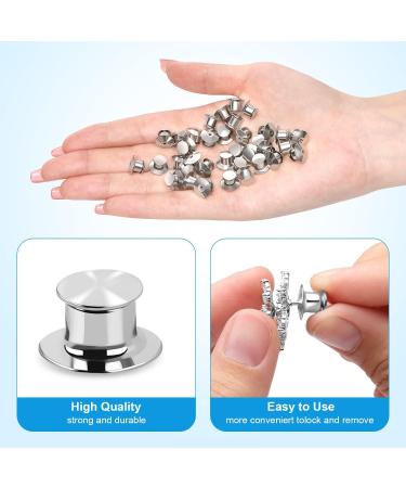 40PCS Locking Pin Back Clasp for Enamel Lapel Pins - Metal Pin Backing Keeper - Buy Online on SooperMarket.com