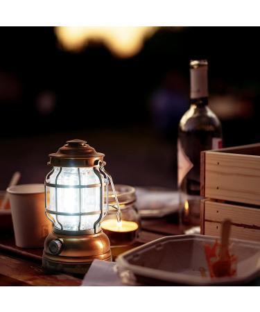 Rechargeable 1500LM Dimmable LED Camping Lantern - Waterproof Vintage Lantern for Outdoor Hiking & Emergencies - Buy Online on SooperMarket.com
