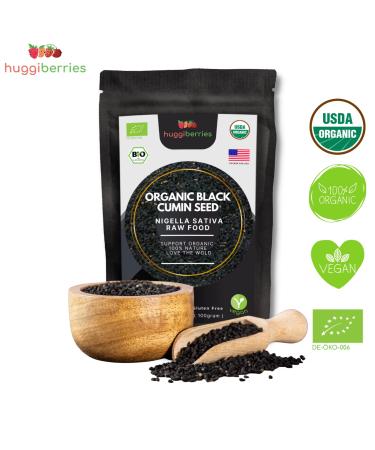 Huggiberries Organic Black Cumin Seed 3.5 oz - Natural Nigella Sativa Seeds, Raw Plant Protein for Bone, Cholesterol, Gut Health & Immunity. Gluten Free - Buy Online on SooperMarket.com