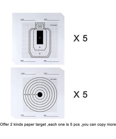 Airsoft Targets for Shooting - Reusable BB & Pellet Guns with Trap Net Catcher | Heavy-Duty Paper Sheets - Stand and Training Target Kit for Indoor/Outdoor Ranges - Buy Online on SooperMarket.com