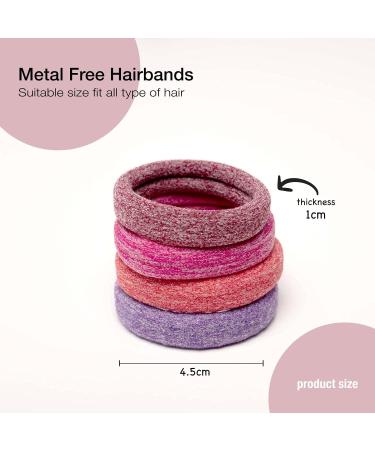 Basic Sense Gym Hair Ties - Unique Soft Jersey Bobbles Strong Hold Seamless Elastics Metal-Free for Active Lifestyles Pink - Buy Online on SooperMarket.com