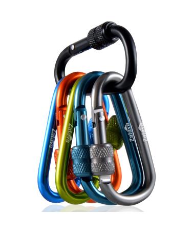 New Mini keychain carabiner zalava 6 colors carabiner with screw cap multi -functional carabiner hook for camping fishing hiking or traveling