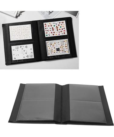 Nail Sticker Display Book Nail Stickers Storage Albums Nail Sticker Album Cardboard Kraft Paper for Nail Salons Family Photo Storage(Black) - Buy Online on SooperMarket.com