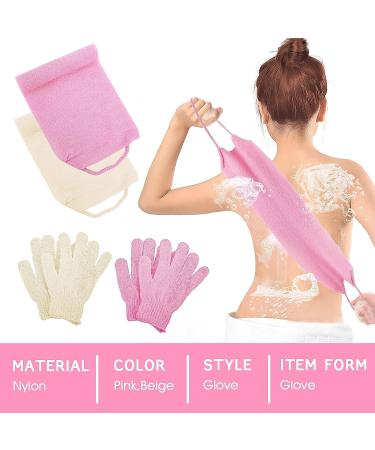6-Piece Exfoliating Shower Bath Gloves and Scrubber Set for Men and Women - Buy Online on SooperMarket.com