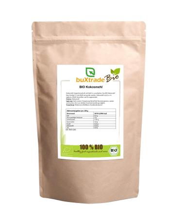 1 kg ORGANIC coconut flour | partially defatted | ground | gluten-free | coconut | flour | coconut | baking | 1 kg (1 pack)