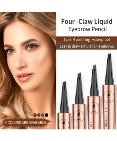 Magic Eyebrow Pencil-3D Waterproof Microblading Eyebrow Pencil Contouring Pen 4 Tipped Precise Brow Pen Magic Microblading Eyebrow Pen Natural Fine Stroke Microblading Eyebrow Pencil (Dark Coffee) - Buy Online on SooperMarket.com