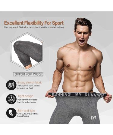 MEETYOO Men's 3/4 Compression Pants Large 3 Pack - Comfortable and Durable Performance Wear - Buy Online on SooperMarket.com