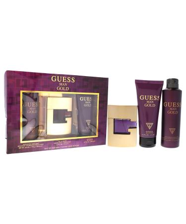 Guess Gold 3 Pc Gift Set 2.5oz EDT Spray 6.0oz Deodorizing Body Spray 6.7oz Shower Gel GIFTSET - Buy Online on SooperMarket.com