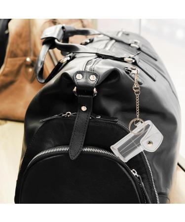 2Pcs PVC Pouch Keychain - Transparent Lipstick Holder with Golden Key Rings | Fashionable Key Chain Organizer - International Shipping Available - Buy Online on SooperMarket.com