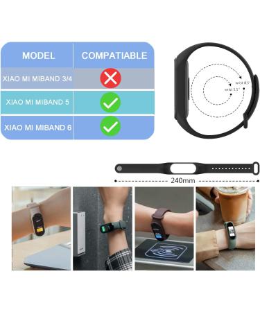 PIXESTT 20 PCS Straps for Mi Band 6/Mi Band 5 - Anti-Lost Silicone Wristband for Xiaomi Mi Band 5/Amazfit Band 5 - Buy Online on SooperMarket.com