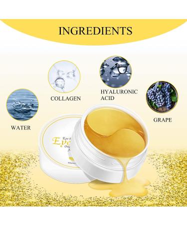 Puffy Eyes Treatment: 30 Pairs Gold Eye Masks for Dark Circles, Anti-Aging, and Firming - Reduce Fine Lines and Refresh Skin - Buy Online on SooperMarket.com