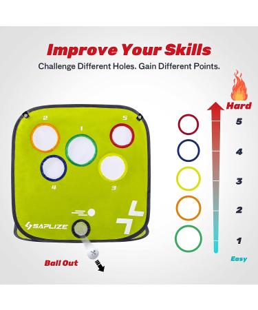 SAPLIZE Golf Chipping Net - Auto-Return Design for Precision Practice | Improve Short Game Accuracy and Swing Technique - Buy Online on SooperMarket.com