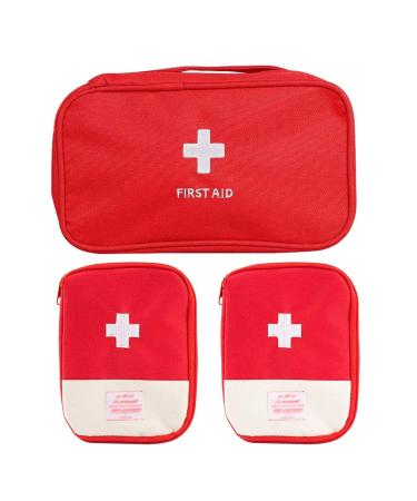 Travel pharmacy bag medication bag emergency bag zuzer 3stk empty first help bag travel waterproof medication pocket first aid medicine storage bag for home office outdoor