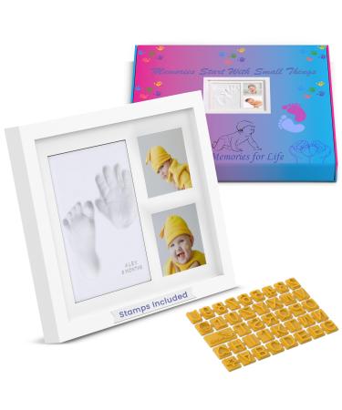 Baby Hand and Footprint Kit/New Mom Gifts/Gender Reveal Gifts/Baby Keepsake Box/Baby Shower Gifts/Clay paw print kit/Dog Paw Print Kit//baby picture frame/new baby gift/new born baby boys gift