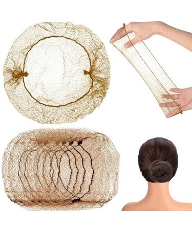 30x invisible hair nets for film dance & work - elastic hair net for bun flight attendants nurses & bank employees