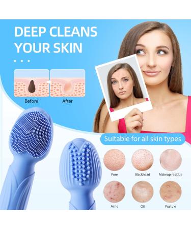 Facial Cleansing Brush - Silicone Face Scrubber for All Skin Types | Waterproof Exfoliating Brush for Men & Women - Shop Now - Buy Online on SooperMarket.com