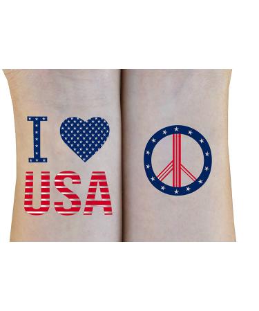 Terra Tattoos Fourth of July Temporary Tattoo Set - 75 Red White Blue & Metallic Designs - Buy Online on SooperMarket.com