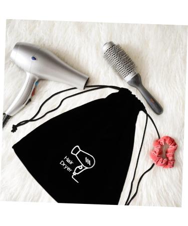 Gogogmee 5 Pcs Hair Dryer Storage Bag Cotton Drawstring Bags Drawstring Makeup Bag Sack Flannel Black - Buy Online on SooperMarket.com
