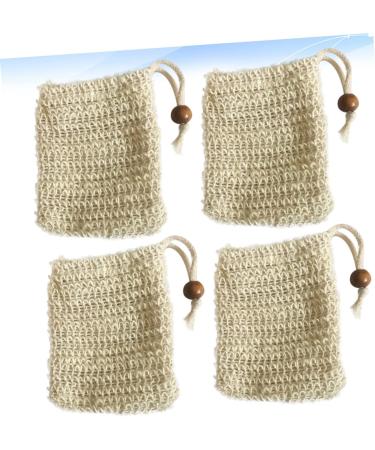 FOYTOKI 4pcs Foaming Net Soap Holder Soap Storage Bag Bubble Maker Bag Face Washing Bag Yellow - Buy Online on SooperMarket.com