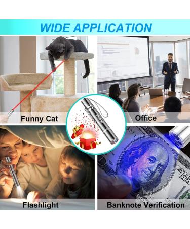 Cat Laser Toy: Red Dot LED Interactive Toy for Indoor & Outdoor Pets - Long Range 5 Modes - USB Rechargeable - Buy Online on SooperMarket.com