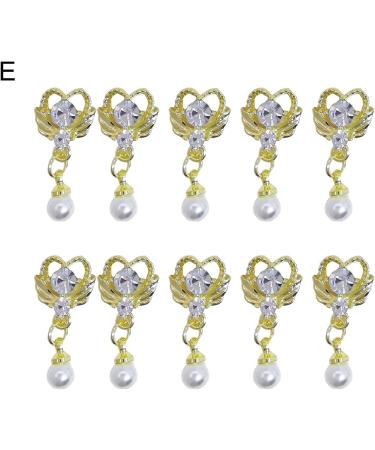Worparsen Nail Jewelry Pendant Style Nail Art Decor DIY Manicures Gadget High Durability for Salon 1 Bag E - Buy Online on SooperMarket.com