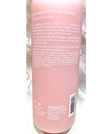 Om She Aromatherapy Creamy Niacinamide B3 Honey & Peach Shower Body Wash 33.8 oz - Luxurious Skin Hydration for All Skin Types | International Shipping Available - Buy Online on SooperMarket.com